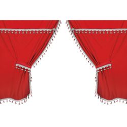 CORTINAS DE MICROFIBRA ROJO...