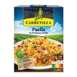 Prato de paella vegetal e...