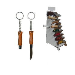 Knife Keychain Wood 7 cm