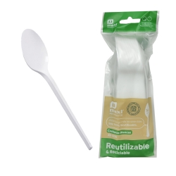 CUCHARA BLANCA DE PLASTICO...