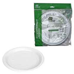 PLATO BLANCO DE PLASTICO...