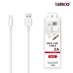 Câble USB USB 1M 2A Blanc