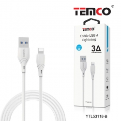 Cabo USB para iPhone 1M 3A...