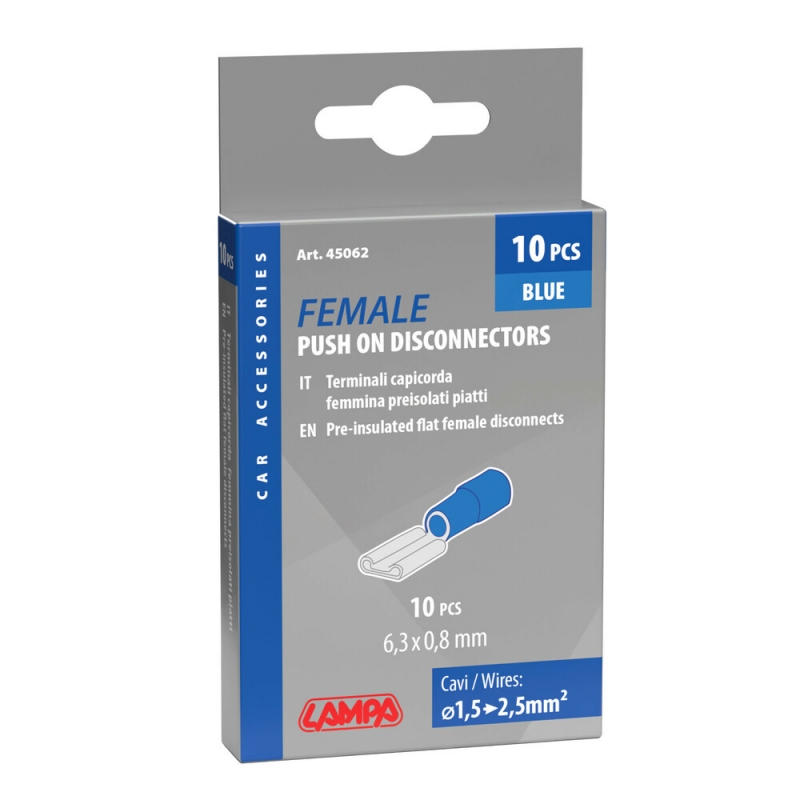 TERMINALES AZUL 1,5-2,5 MM2 10 HEMBRA