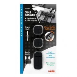 ORGANIZADOR DE CABLES 3 TAMAÑOS BASE ADHESIVA